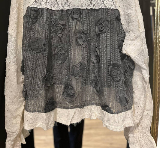 Pol - Dayja Lace Button Down Top