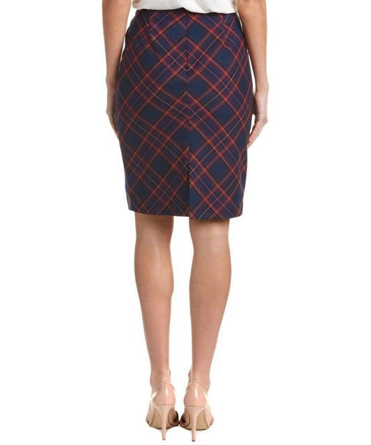 Trina Turk - Crissy Pencil Tartan Plaid Midi Skirt