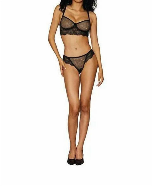 Dreamgirl - Rhinestone Embellished 2 Piece Bra Set