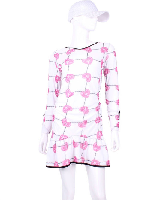 Love Love Tennis - Women's Long Sleeve Monroe Tennis Dress