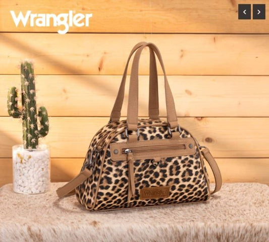 Wrangler - Leopard print satchel