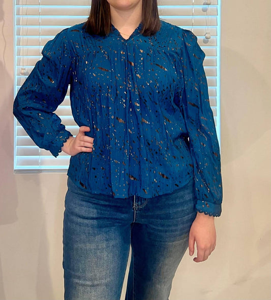 Coquette - Midnight Meadow Blouse