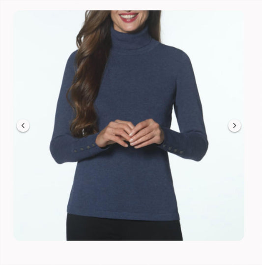 J'Envie/Eli - Women's Cute As A Button Turtleneck Top