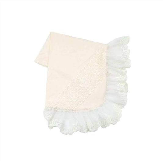 Haute Baby - Baby Blanket With Lace Trim