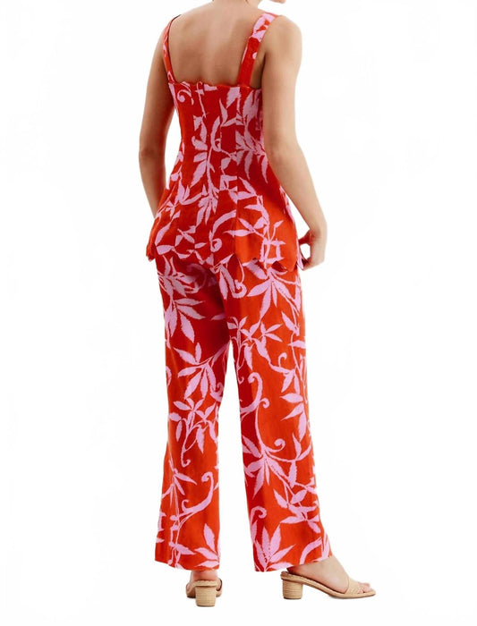 Tyler Boe - Gianna Linen Tropical Orchid Pant