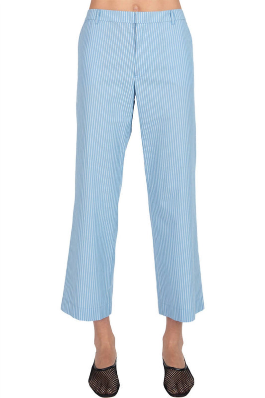 Atm - Superfine Twill Stripe Boyfriend Pant