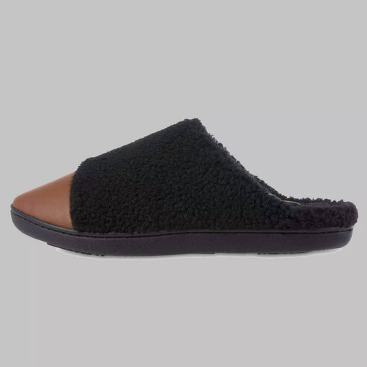 Isotoner - Women's Tinsley Synthetic Leather & Berger Clog Slippers