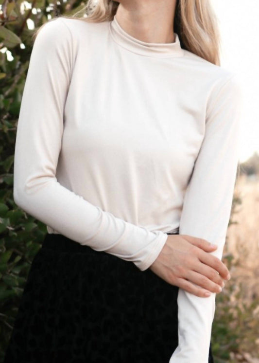 If She Loves - Stretch Knit Mockneck Top