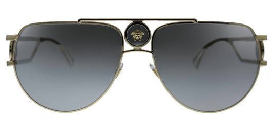 Versace - Aviator Metal Sunglasses with Silver Mirror Lens
