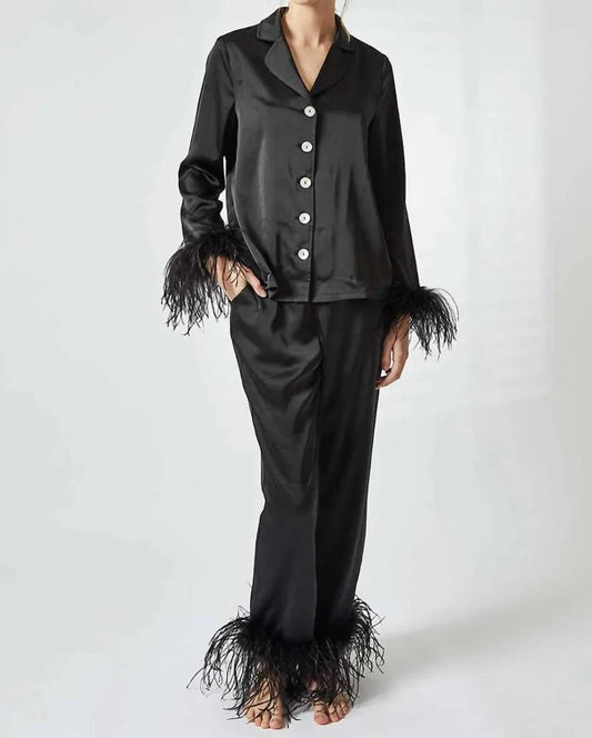 Plume - Feather Cuffs Pajamas