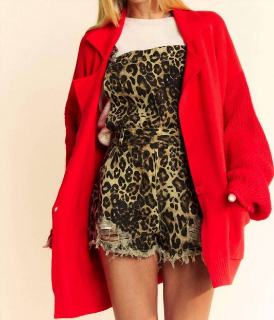 Davi & Dani - Balloon Sleeve Cardigan