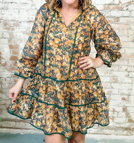 Entro - Floral Print Tiered Dress