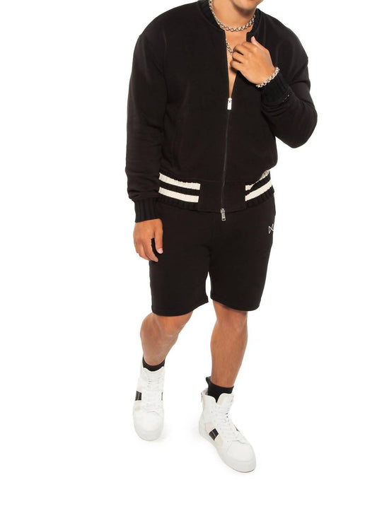 On This Day - Knit Sweat Short With Pocket Stripe Detail