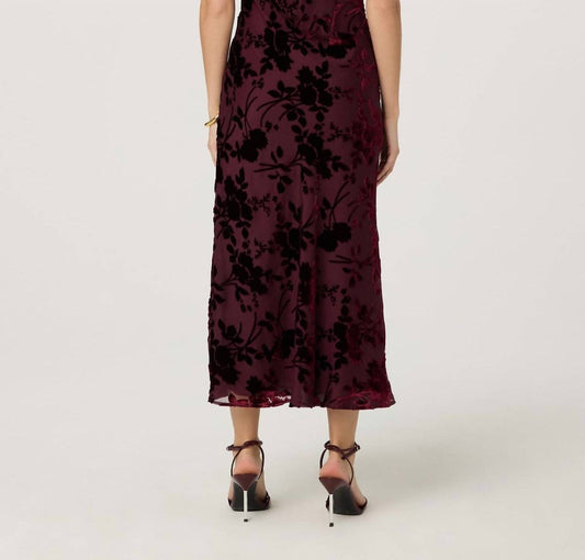 Astr - Floris Burnout Velvet Maxi Dress