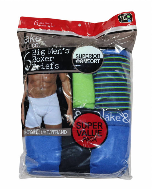Jake'S & Co. - Men's 6-pack Boxer Briefs