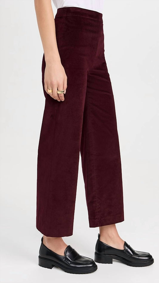 Frame - Cropped Wide Leg Velvet Pants