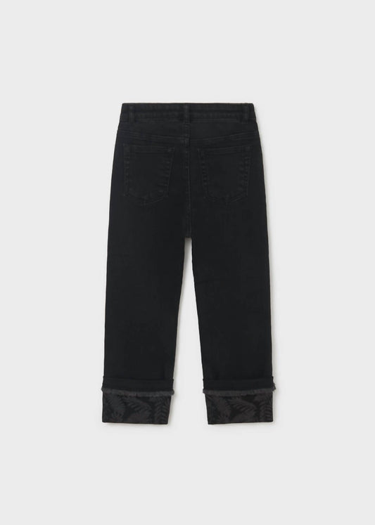 Mayoral - Girl's Cuffed Crop Denim Pant