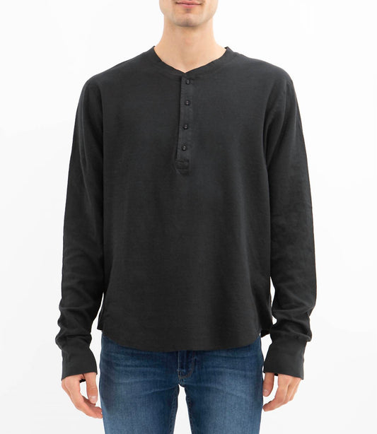 Save Khaki United - Long Sleeve Pointelle Henley Top
