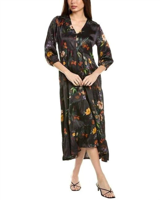 Johnny Was - BISHOP SLEEVE CHEVRON TIERED DRESS