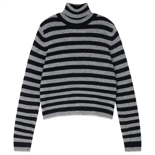 Jumper1234 - Little Stripe Roll Collar Sweater