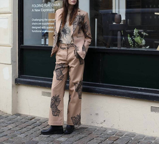 Las Sureñas - Toile De Jouy Wool Pant