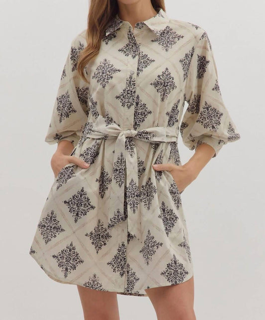 Entro - Medallion Print dress