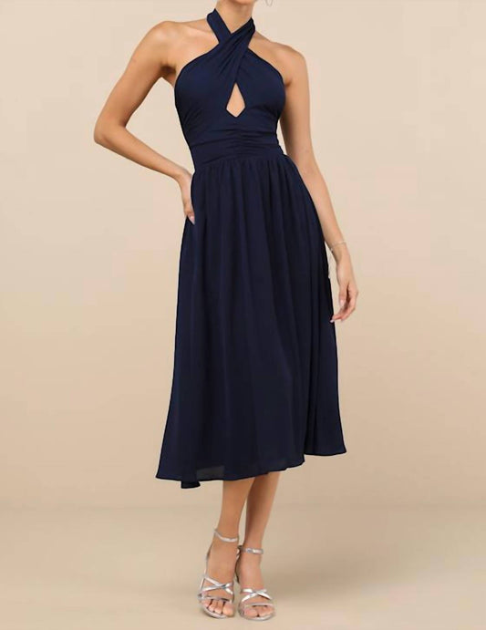 Lulus - Women's Emrah Cutout Halter Midi Dress