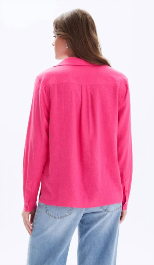 Chrldr - FRIDA LINEN BUTTON UP