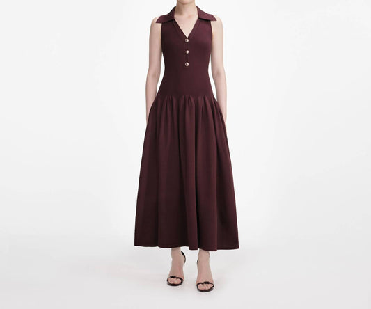 Self-Portrait - Women's Ribbed Knit Midi Dress