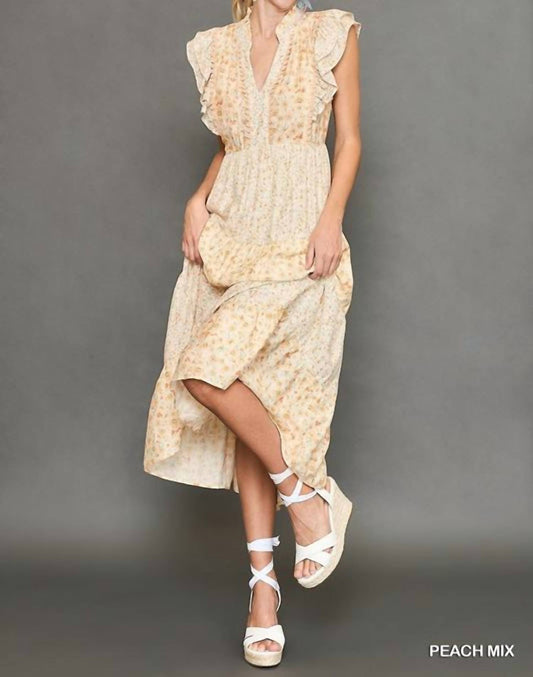 Umgee - Floral Print Midi Dress