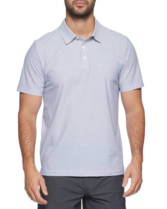 Flags & Anthem - Bloomington Short Sleeve Dot Print Performance Polo