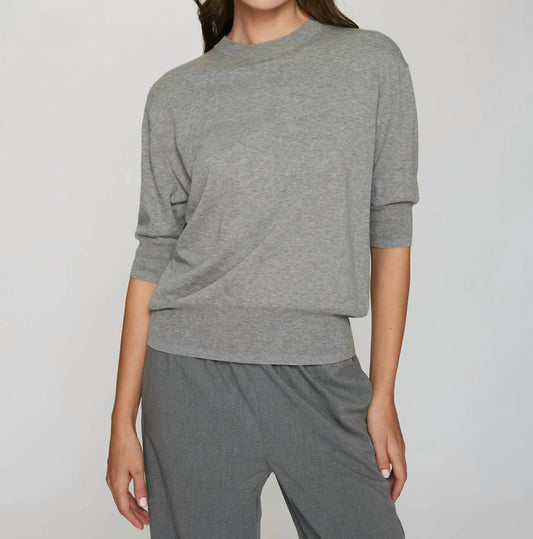 Autumn Cashmere - Elbow Sleeve Relaxed Crew Pullover