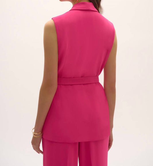 Joseph Ribkoff - Crepe Belted Straight Fit Vest