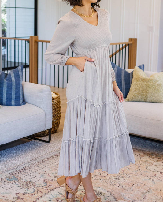Hayden La - Easy Come, Easy Go Tiered Midi Dress
