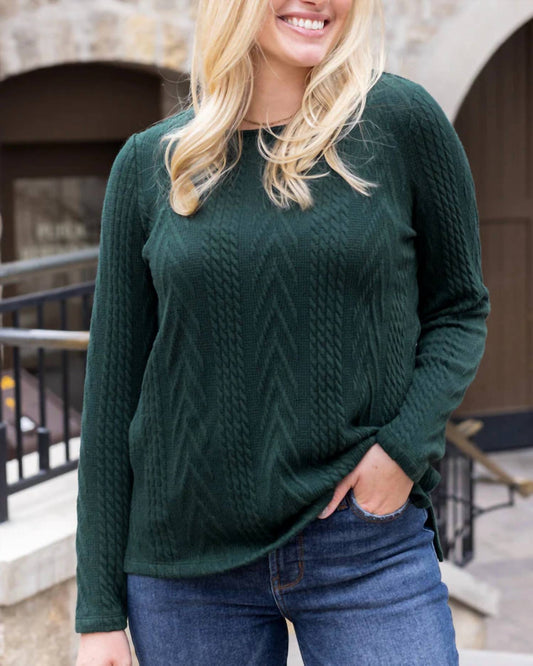 Grace And Lace - Cable Knit Sweater
