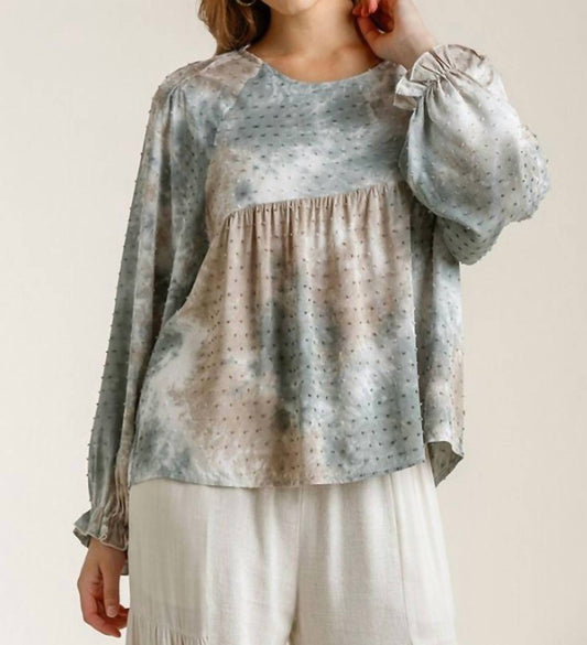 Umgee - Swiss Dot Babydoll Blouse