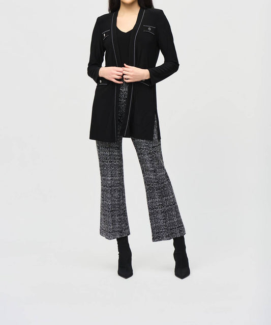 Joseph Ribkoff - Contrast Stitch Trim Cardigan