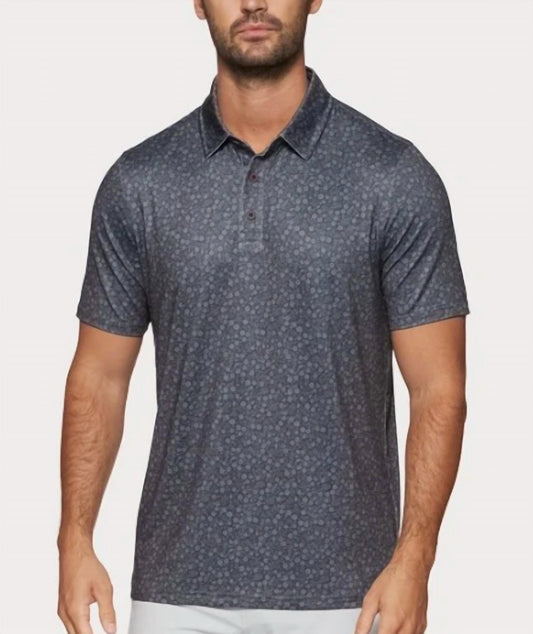 Flags & Anthem - Cobbtown Floral Print Performance Polo Shirt