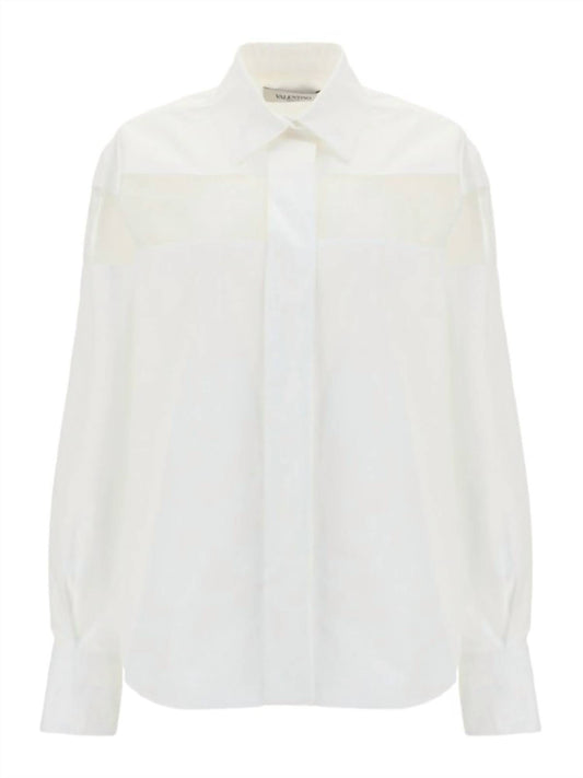 Valentino - Women's Transparent Stripe Cotton Shirt