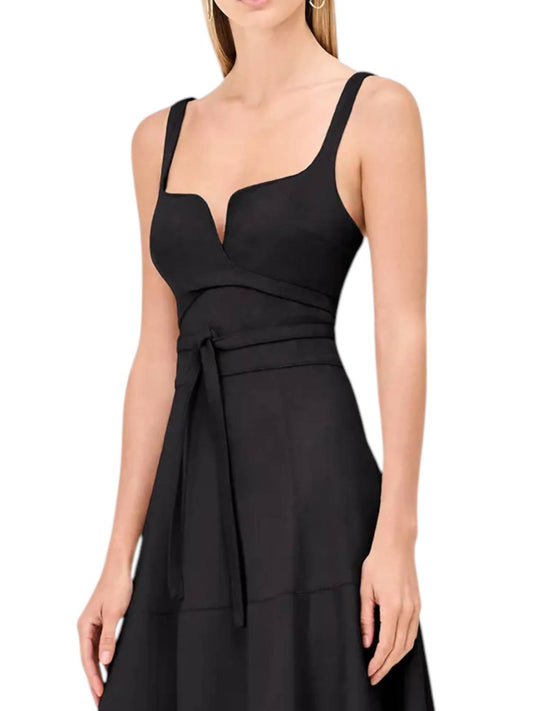 Alexis - Kendra Sleeveless Suede Midi Dress