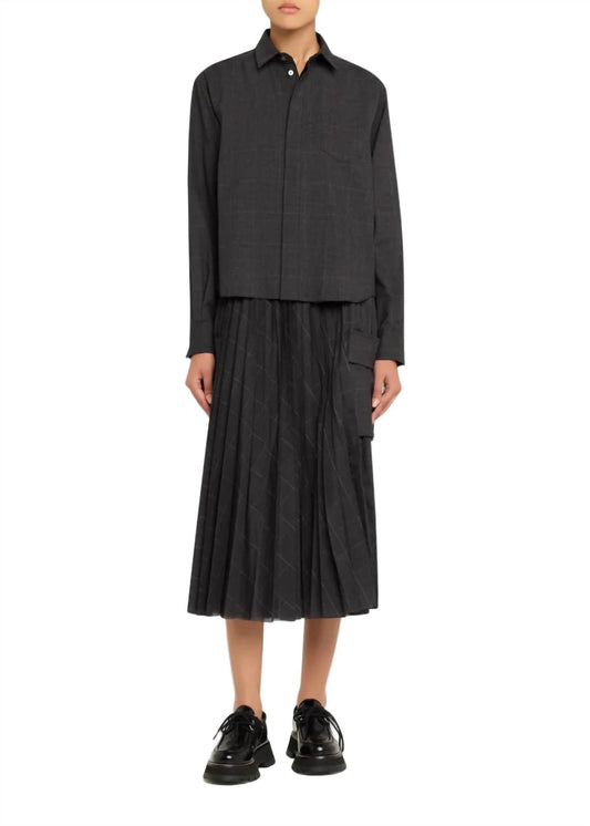 Sacai - Glen Check Long Sleeve Shirt