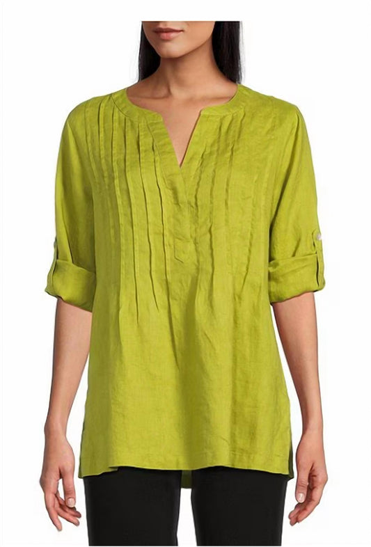 John Mark - Linen V neck top