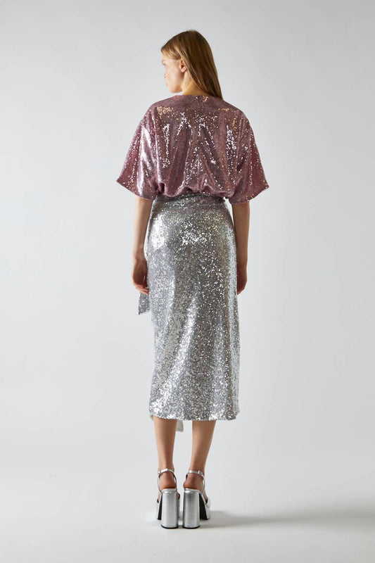Glamorous - Sequin Wrap Midi Skirt