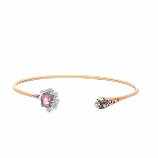 Normani - Women's Flower Bracelet With Multi Stones And Diamonds