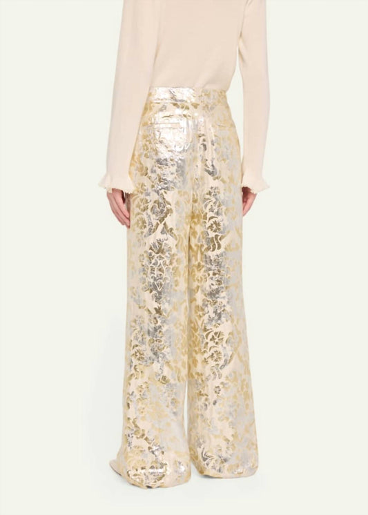 Lafayette 148 - Sullivan High-rise Metallic Jacquard Pants