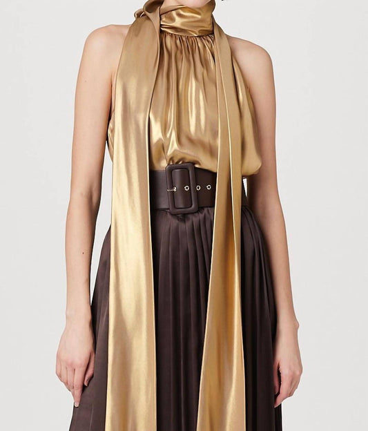 Toccin - Hattie Sleeveless Tie-neck Top