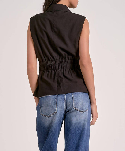 Elan - Ava Side Ruched Vest Top