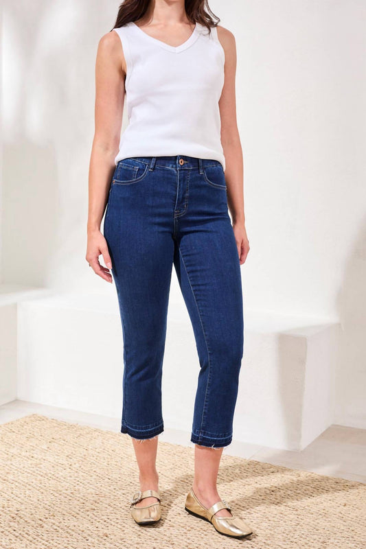 Tribal - Sophia Curvy Micro Flare Crop Jeans