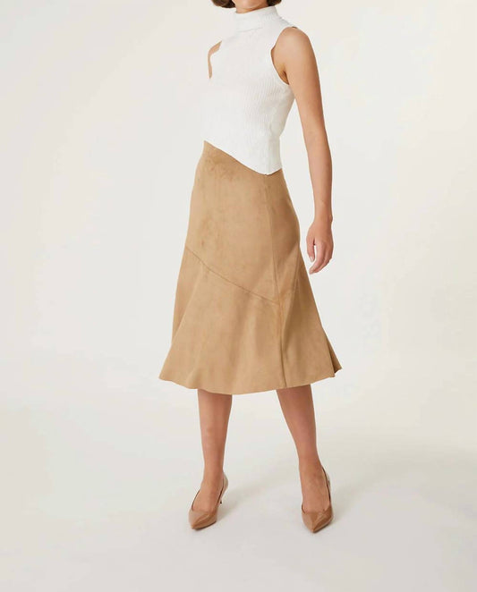Level99 - Roan Faux Suede Midi Skirt
