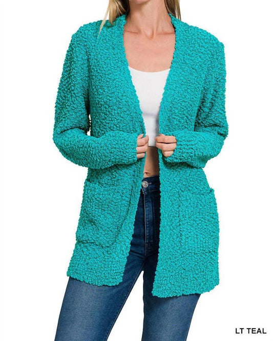 Zenana - Long Sleeve Sweater Cardigan With Pockets